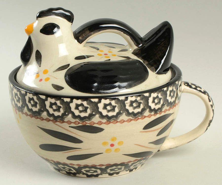 Old World Black Soup Mug & Lid by Temp-Tations-1