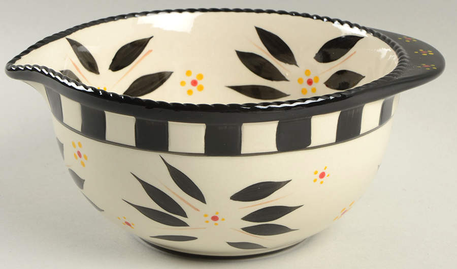 Old World Black 8" Nesting Bowl with Spout by Temp-Tations-1