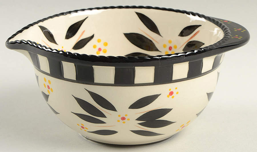 Old World Black 7" Nesting Bowl with Spout by Temp-Tations-1