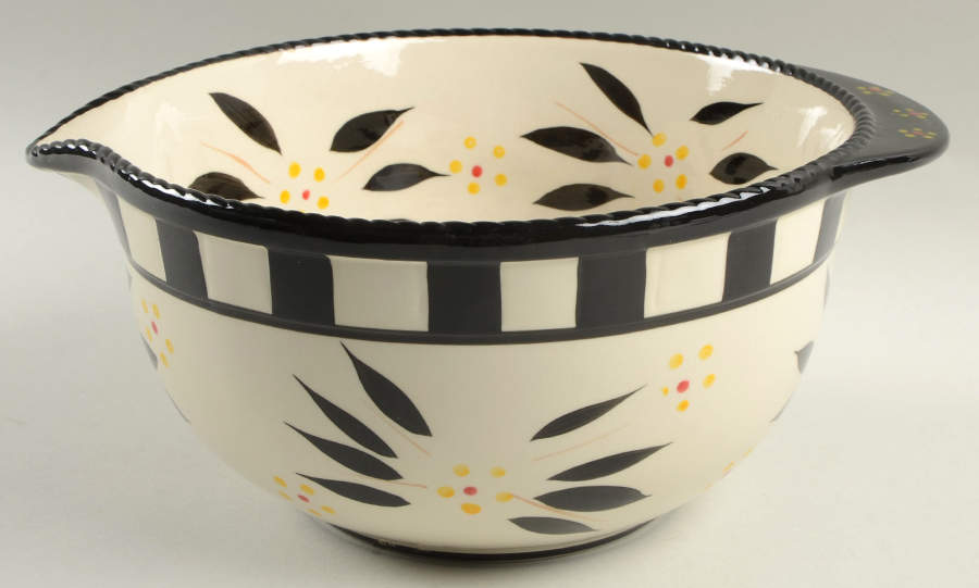 Old World Black 12" Nesting Bowl with Spout by Temp-Tations-1