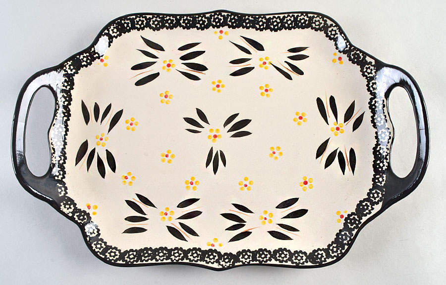 Old World Black 16" Handled Tray by Temp-Tations-1