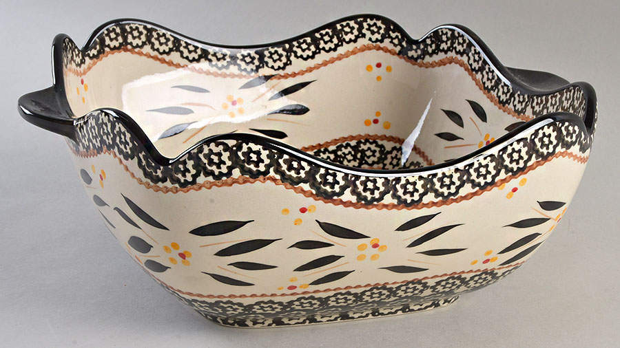 Old World Black 2.5 Qt Square Bake & Serve Bowl by Temp-Tations-1