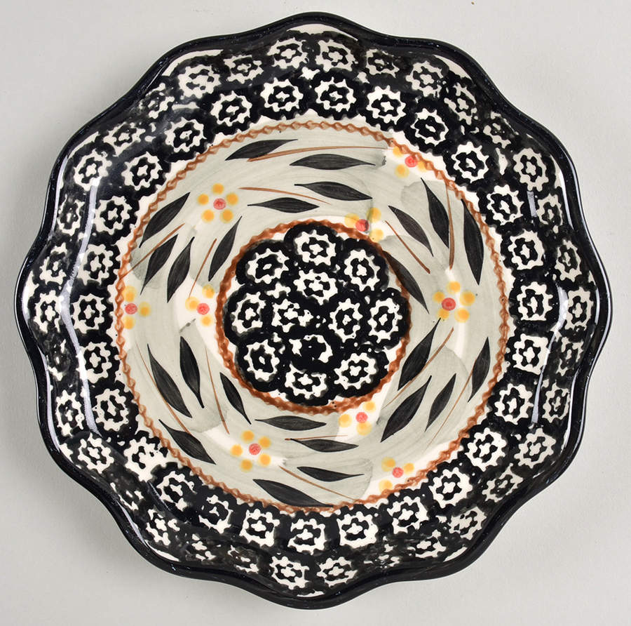 Old World Black Salad Plate by Temp-Tations-1