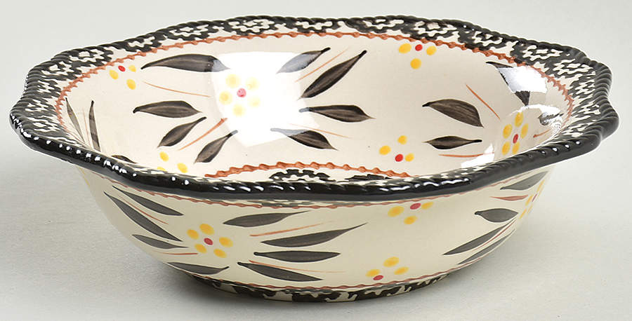 Old World Black Scalloped Soup/Cereal Bowl by Temp-Tations-1