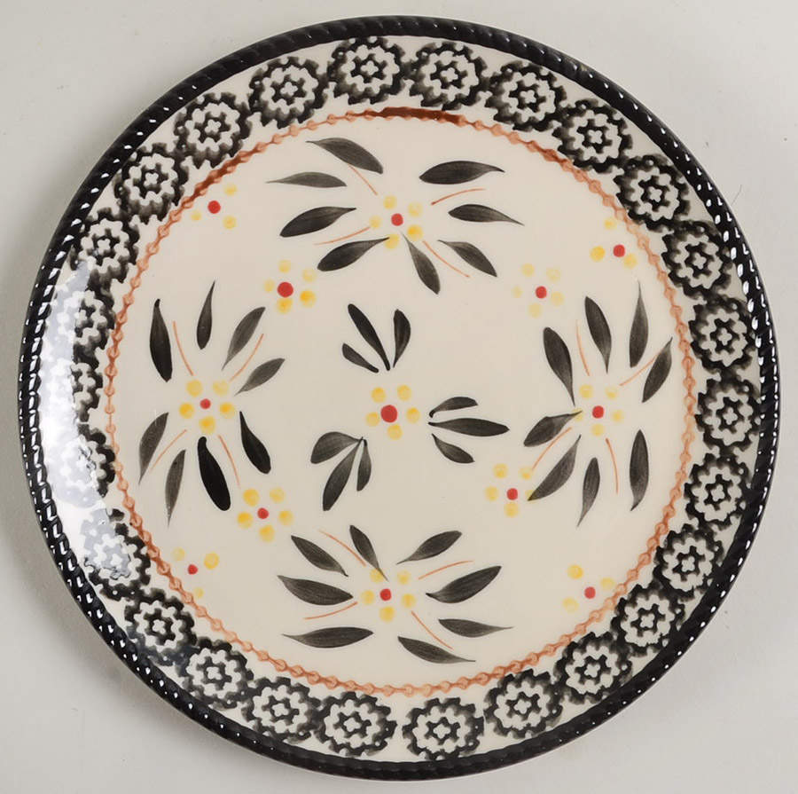 Old World Black Coupe Salad Plate by Temp-Tations-1