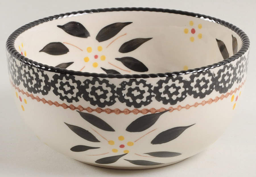 Old World Black Soup/Cereal Bowl by Temp-Tations-1