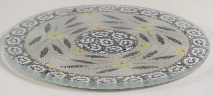 Old World Black Round Glassware Trivet by Temp-Tations-1