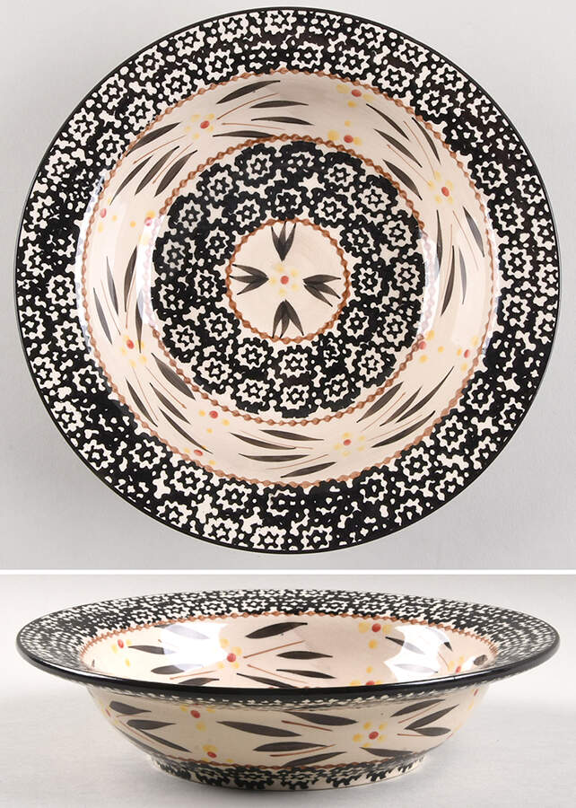 Old World Black 8" Individual Pasta Bowl by Temp-Tations-1