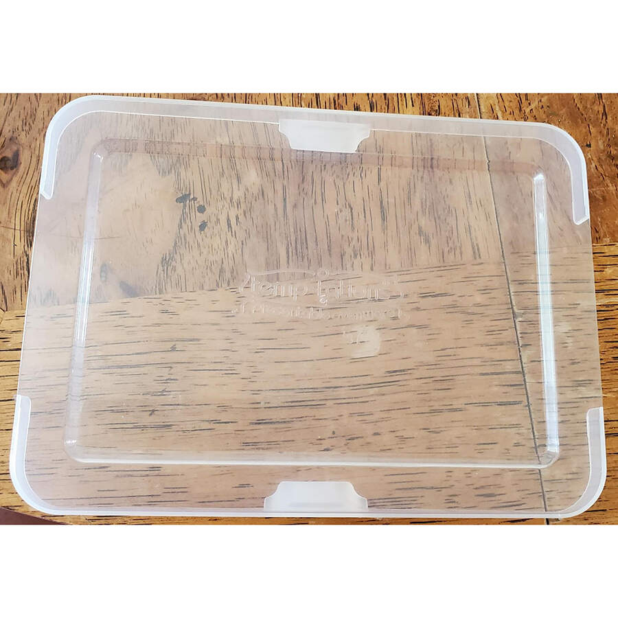 Old World Black Tabless Plastic Storage Cover for 7" Rect Baker by Temp-Tations-1