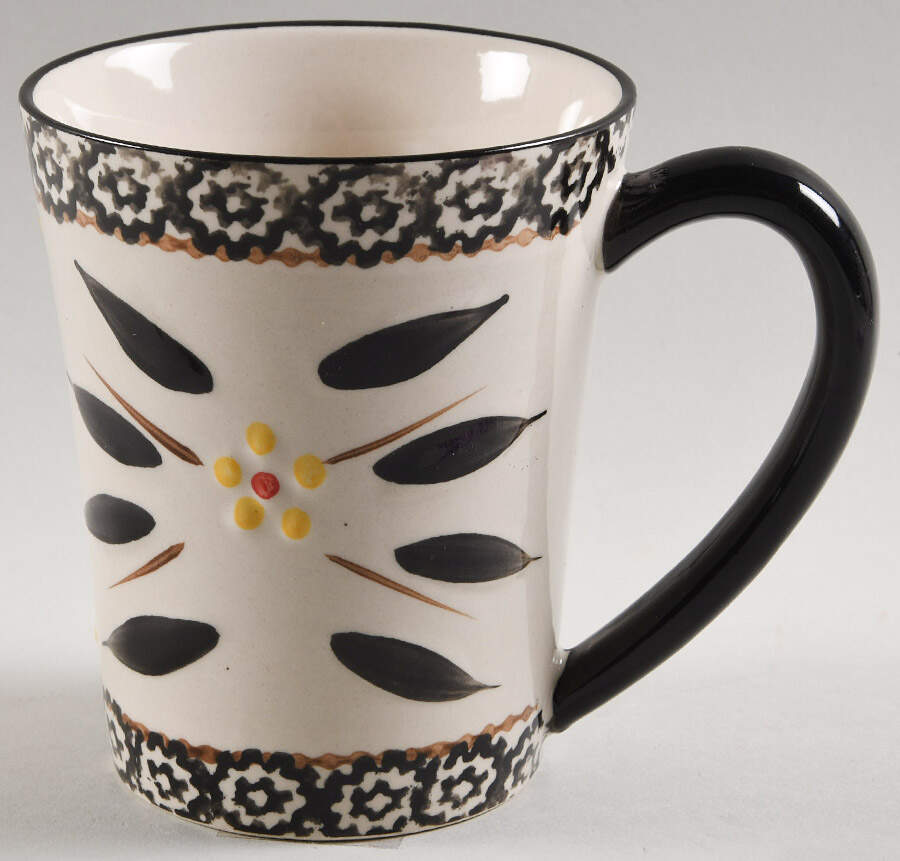Old World Black Mug No Lid/Coaster Or Spoon by Temp-Tations-1