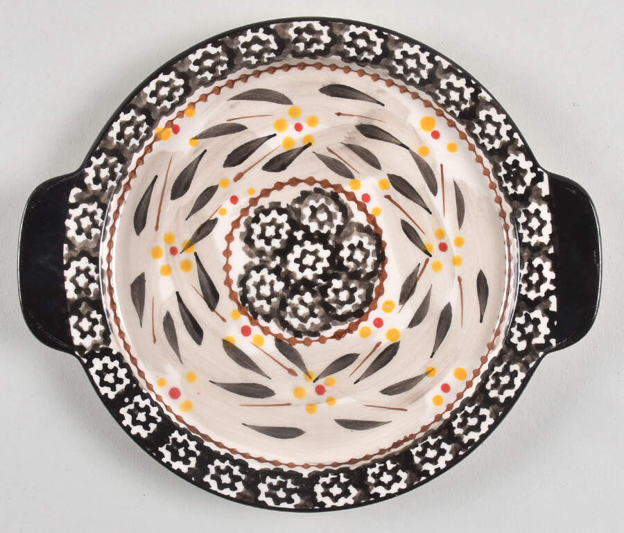 Old World Black 7" Round Lid-It (Trivet,Tray,Baker Lid) by Temp-Tations-1