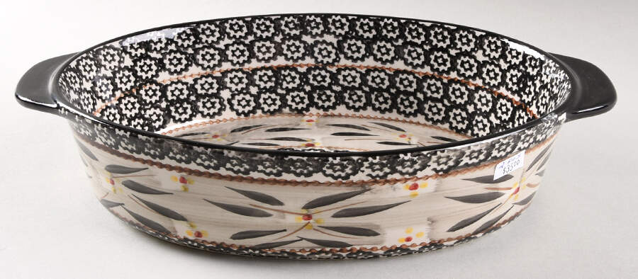 Old World Black 13" Oval Baker by Temp-Tations-1