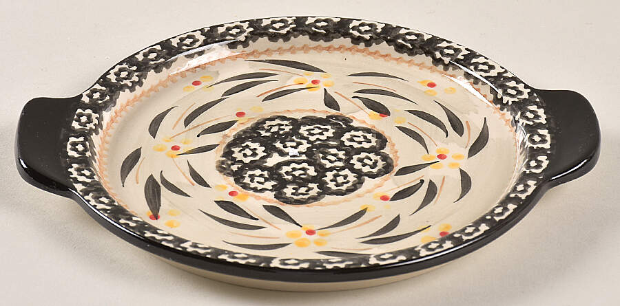 Old World Black 8" Round Lid-It (Trivet,Tray,Baker Lid) by Temp-Tations-1