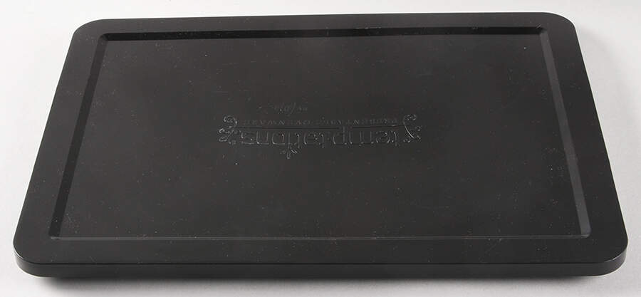 Old World Black Tabless Plastic Storage Cover for 15" Rect Baker by Temp-Tations-1