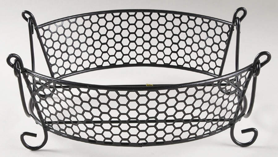 Old World Black Wire Holder for 2.5 Qt Oval Covered Baker by Temp-Tations-1