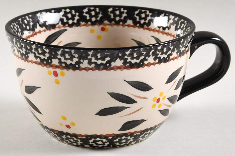 Old World Black 24 Oz Soup Mug No Lid-It(Saucer), Spoon Or Plastic Lid by Temp-Tations-1