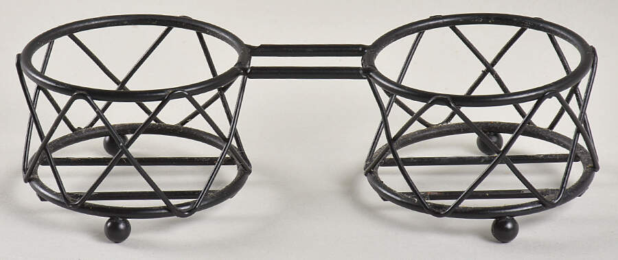 Old World Black Metal Stand for Salt & Pepper by Temp-Tations-1