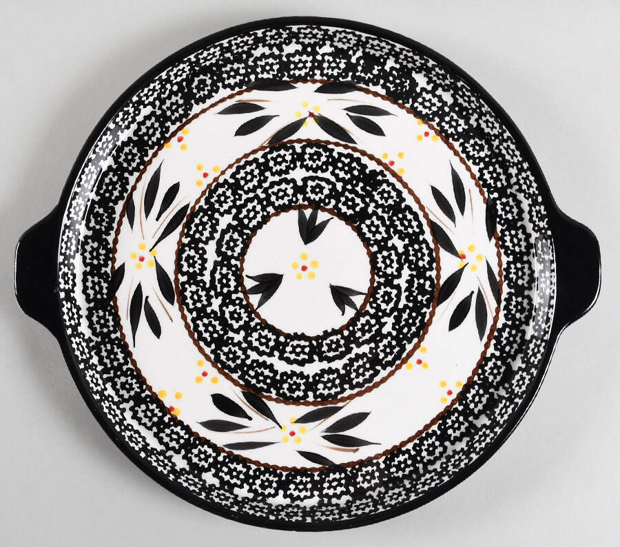 Old World Black Handled Cake Plate by Temp-Tations-1