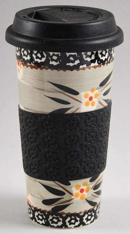 Old World Black Travel Tumbler & Silicone/Plastic Lid by Temp-Tations-1