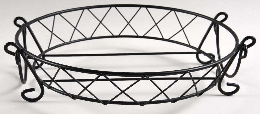 Old World Black Metal Stand for 10" Round Baker by Temp-Tations-1