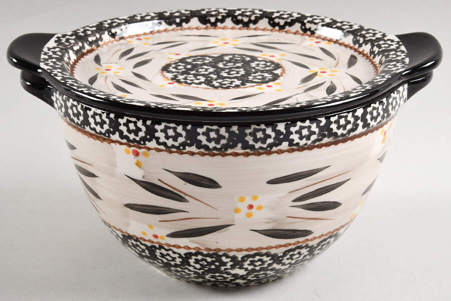 Old World Black 1.5 Qt Round Covered Casserole by Temp-Tations-1