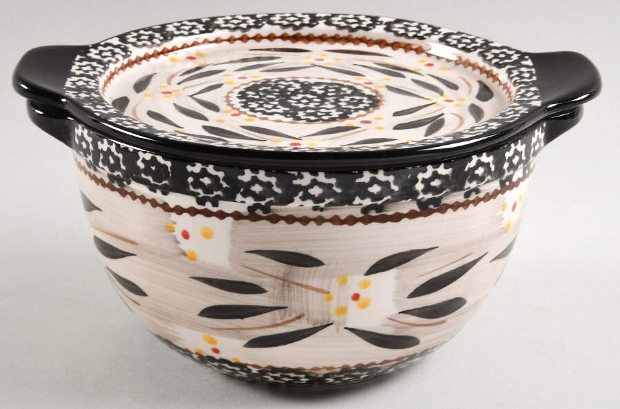Old World Black 1 Qt Round Covered Casserole by Temp-Tations-1