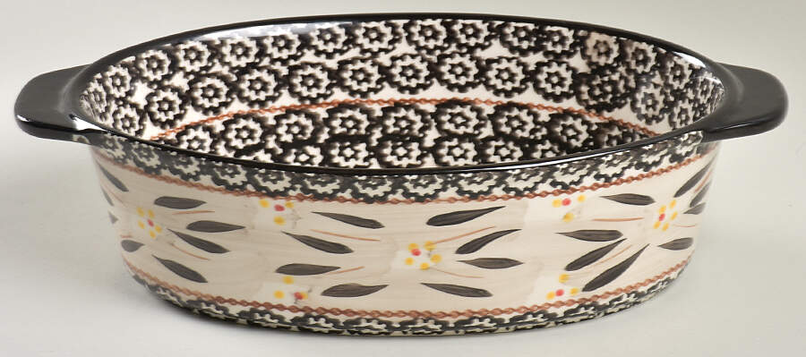 Old World Black 11" Oval Baker by Temp-Tations-1