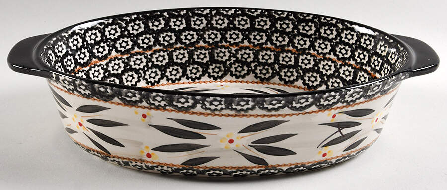 Old World Black 13" Oval Baker by Temp-Tations-1