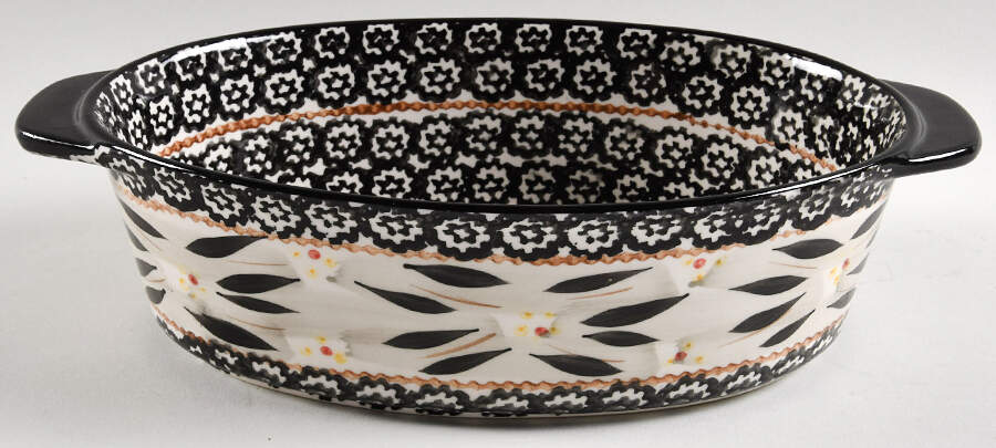 Old World Black 11" Oval Baker by Temp-Tations-1