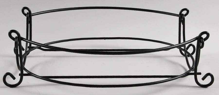 Old World Black Metal Stand for 13" Oval Baker by Temp-Tations-1