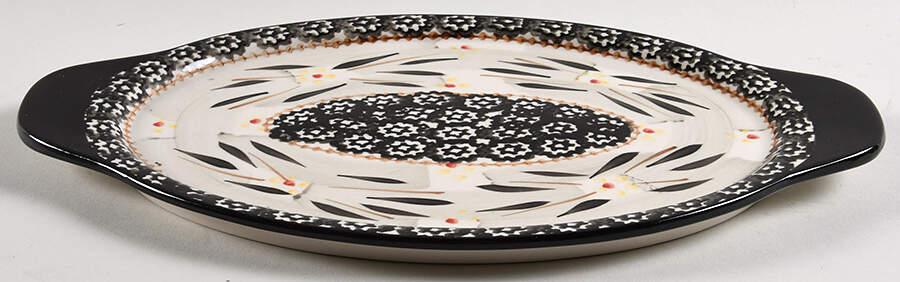 Old World Black 11" Oval Lid-It (Trivet,Tray,Baker Lid) by Temp-Tations-1