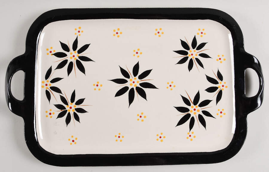 Old World Black 17" Handled Tray by Temp-Tations-1
