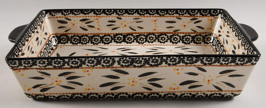 Old World Black 13'' Rectangular Baker by Temp-Tations-1