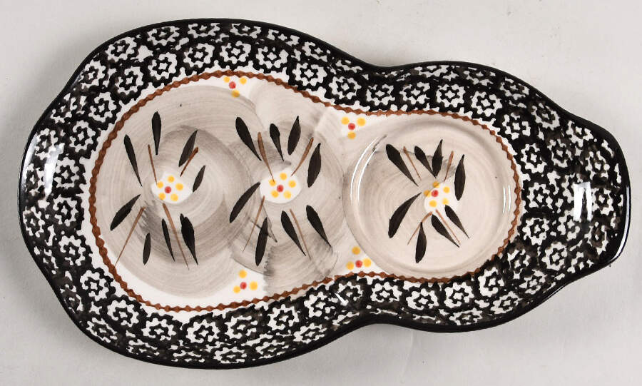 Old World Black Snack Plate by Temp-Tations-1