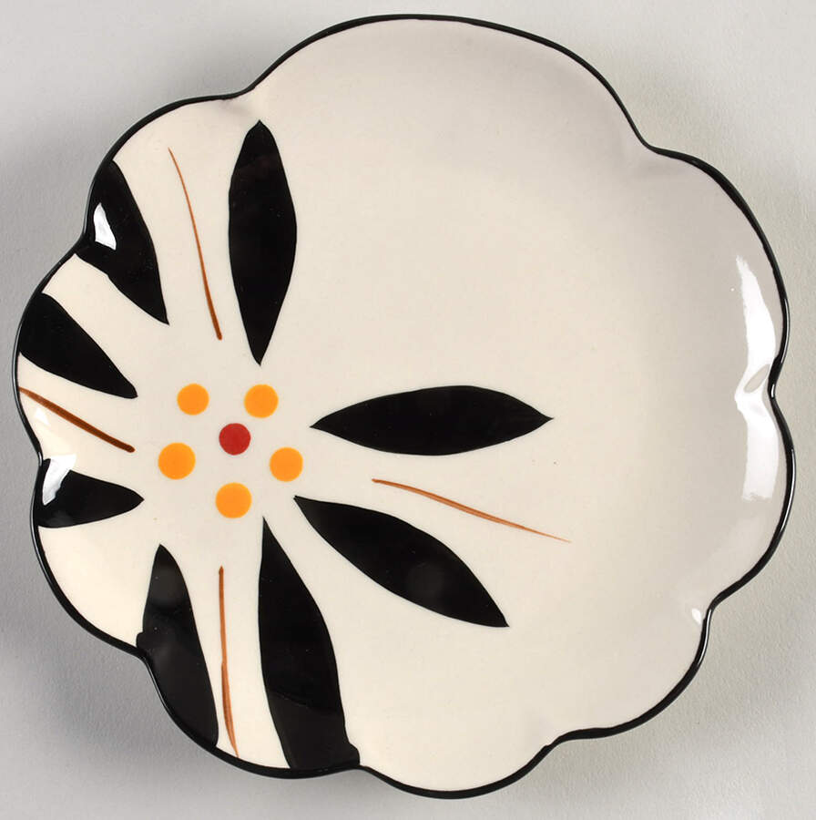 Old World Black Coupe Salad Plate by Temp-Tations-1