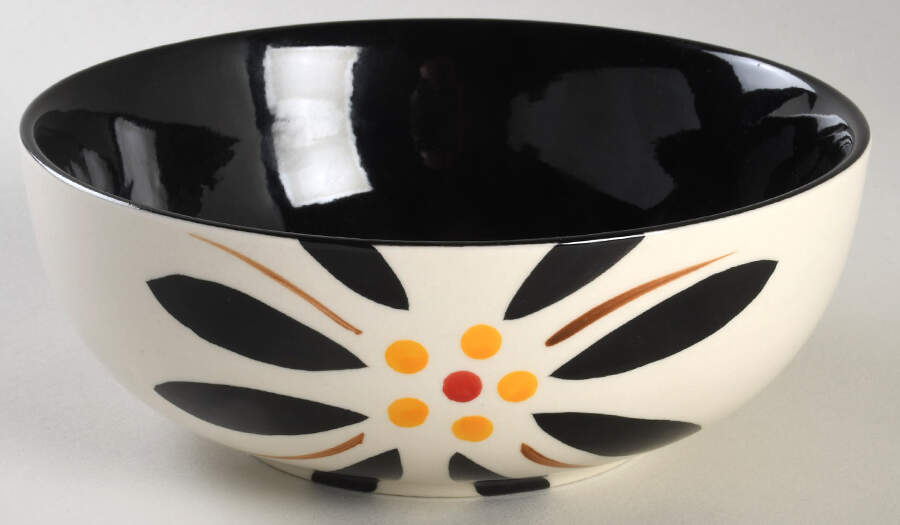 Old World Black Soup/Cereal Bowl by Temp-Tations-1