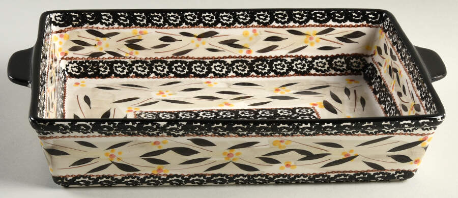Old World Black 15" Rectangular Baker by Temp-Tations-1