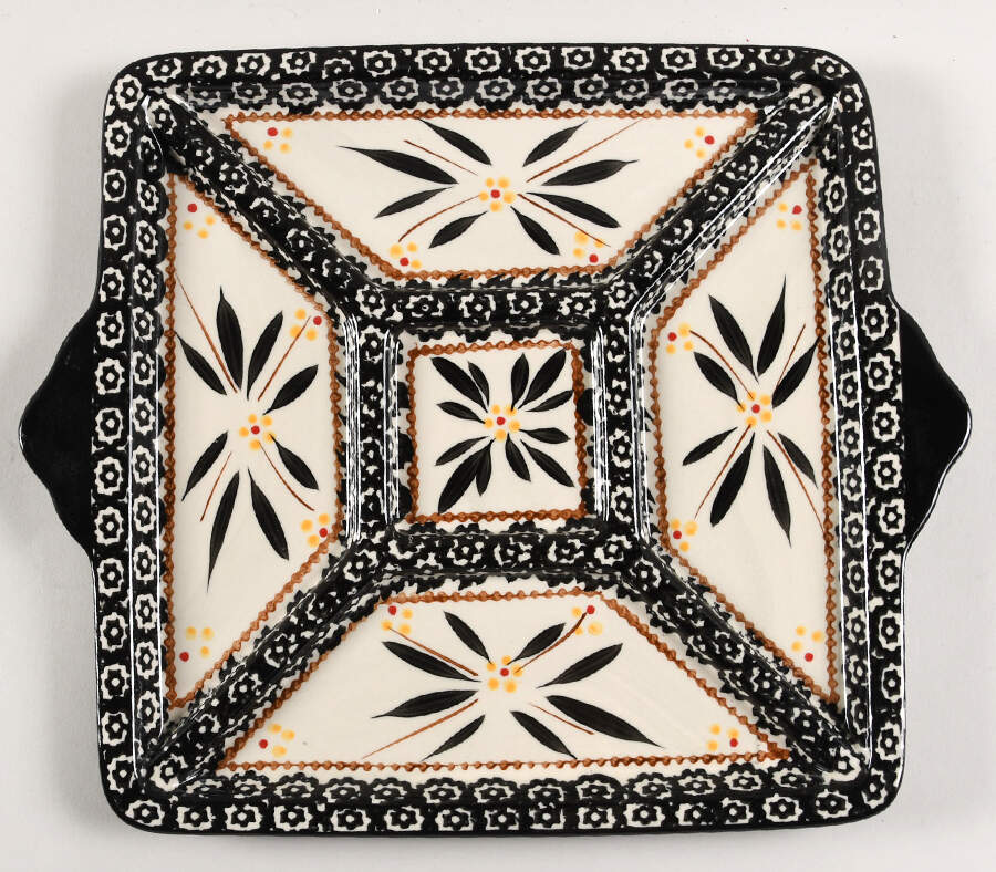 Old World Black 11" Square Tray by Temp-Tations-1