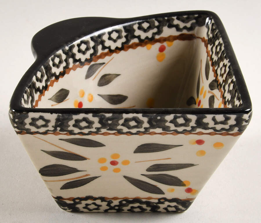 Old World Black Triangular Shaoed Dip Bowl by Temp-Tations-1