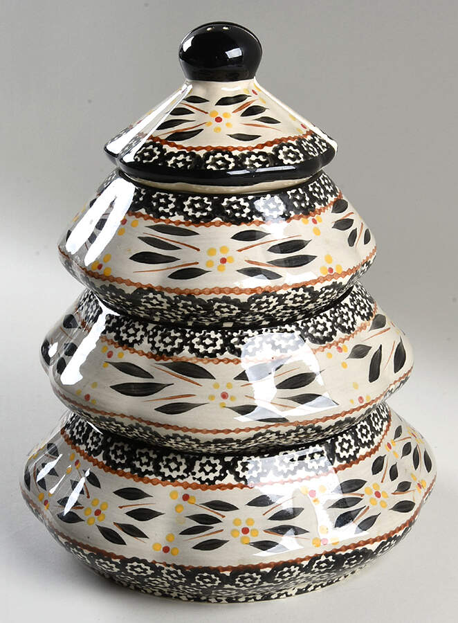 Old World Black Christmas Tree Stacking Set by Temp-Tations-1