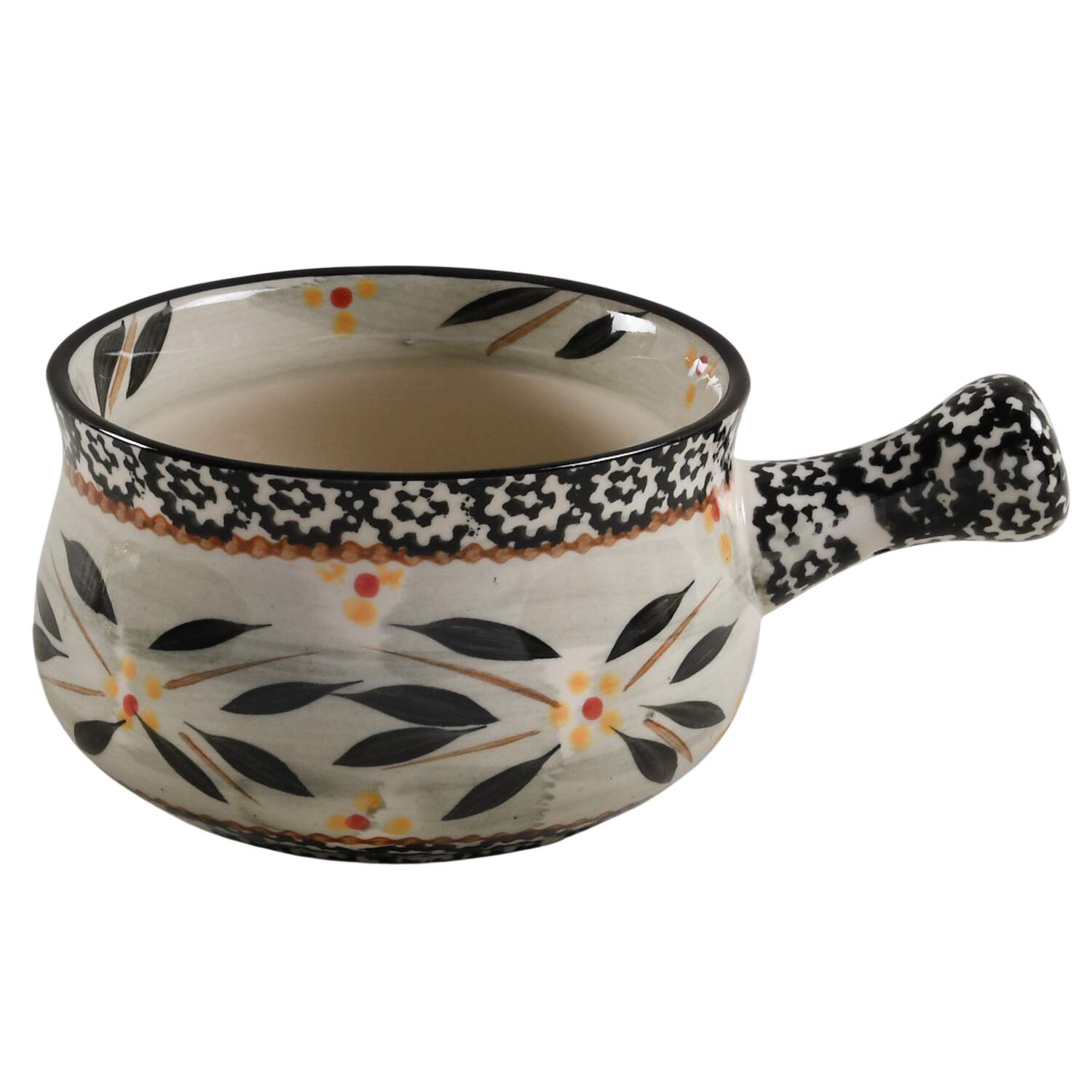 Old World Black Soup Mug by Temp-Tations-1