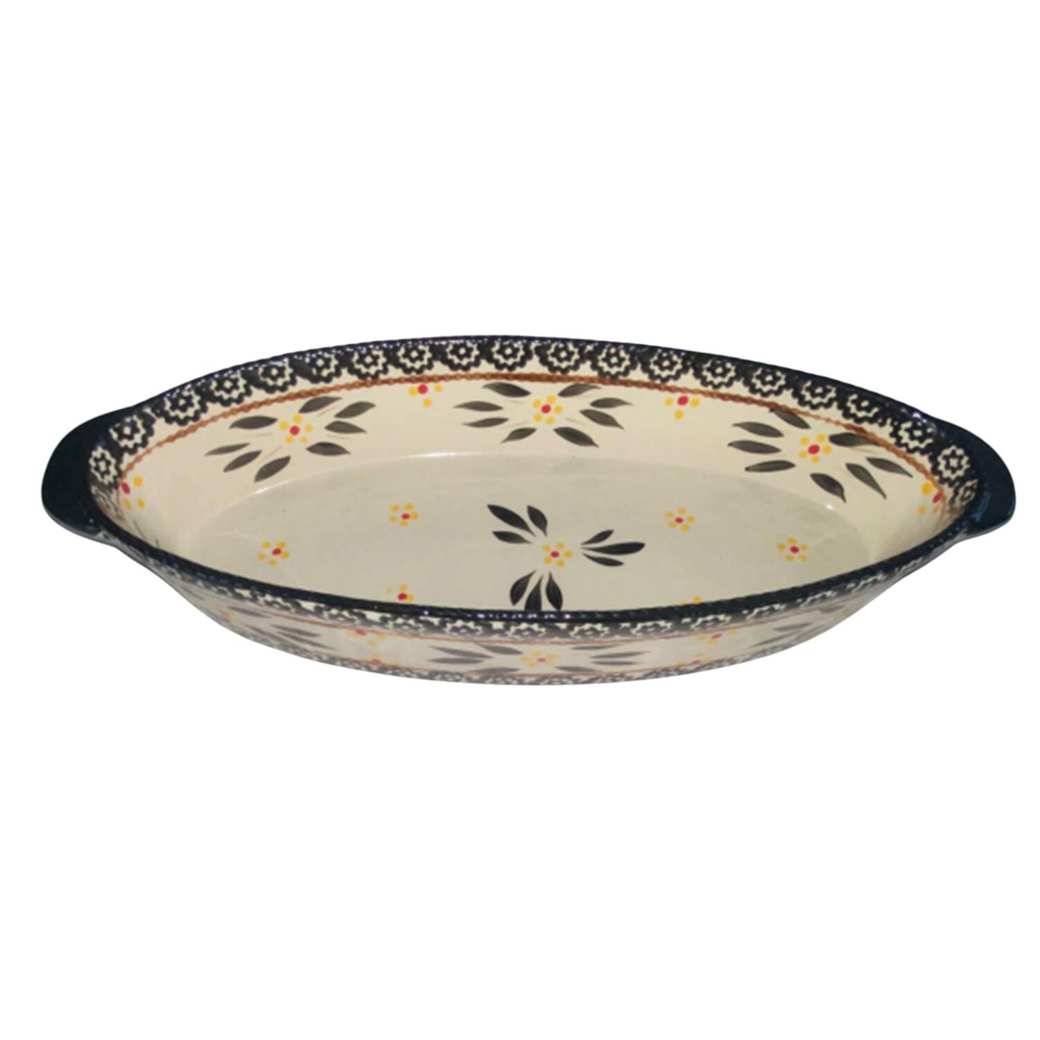 Old World Black Oval Centertaining Baker No Wood Lid-It by Temp-Tations-1