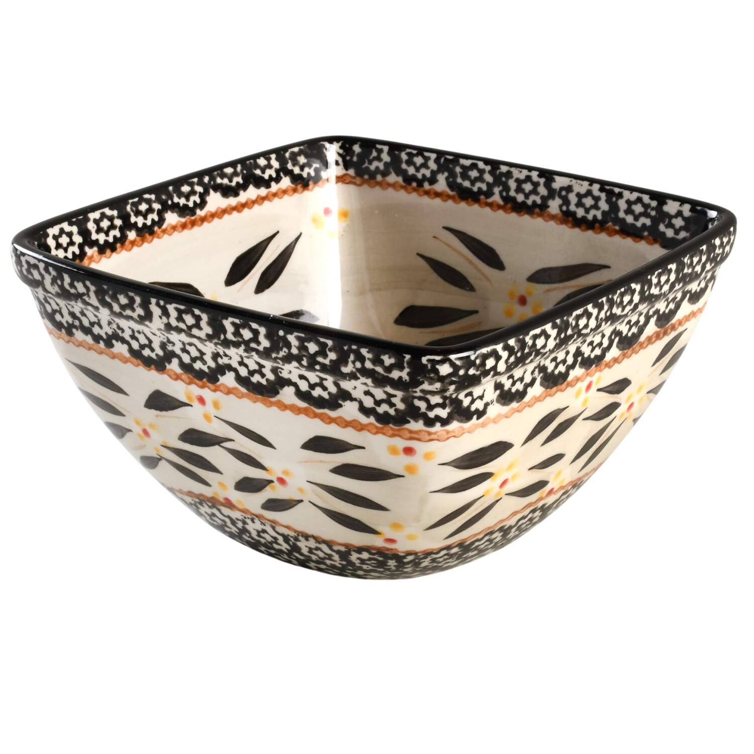Old World Black 6" Square Mixing Bowl by Temp-Tations-1