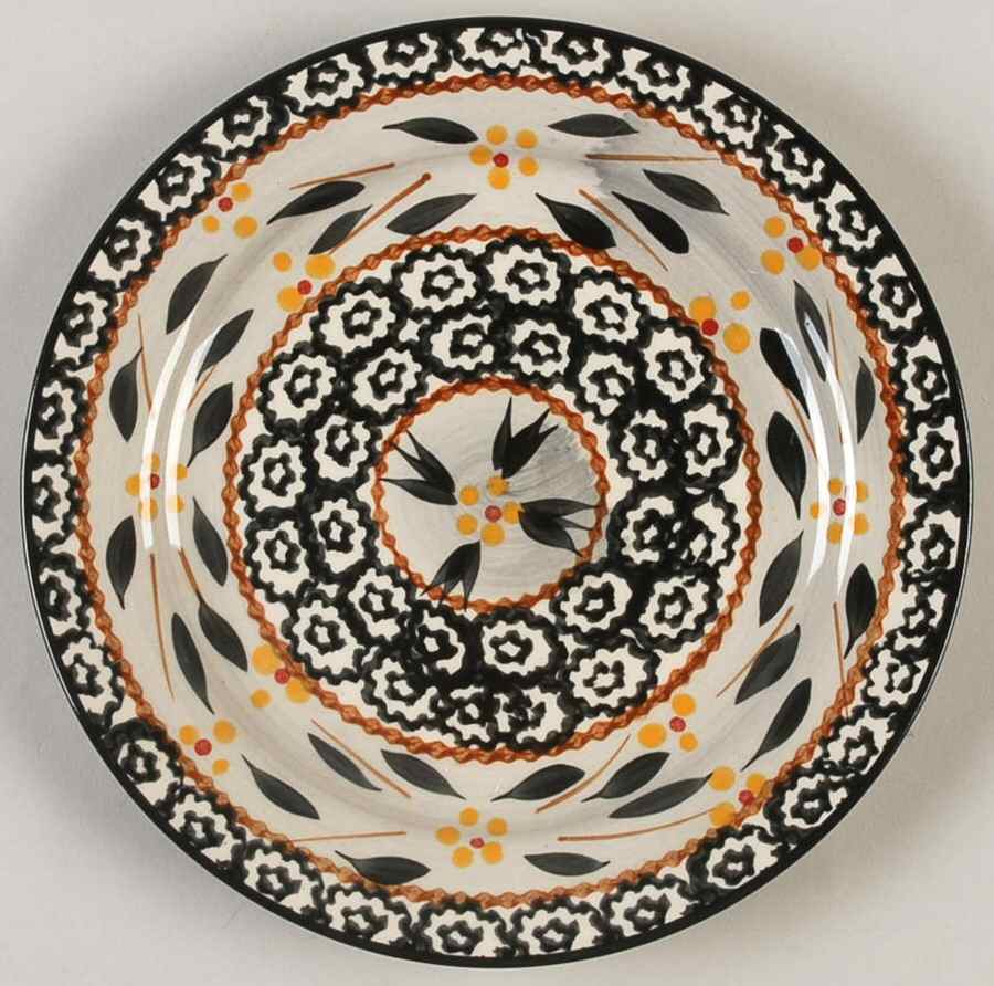Old World Black Salad Plate by Temp-Tations-1