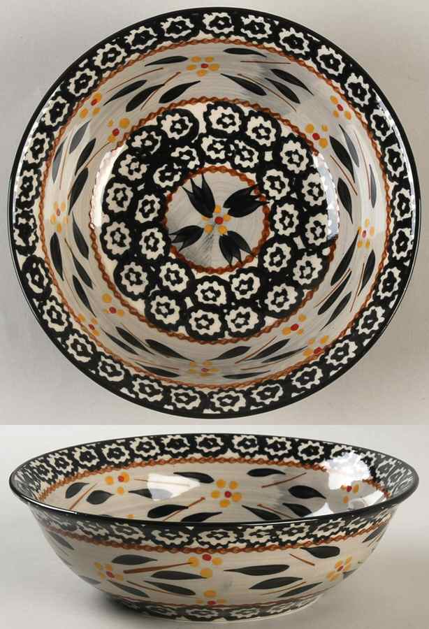 Old World Black Soup/Cereal Bowl by Temp-Tations-1