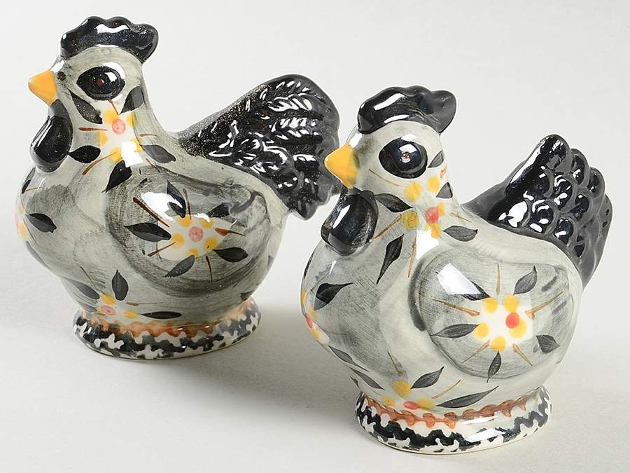 Old World Black Figural Salt and Pepper by Temp-Tations-1