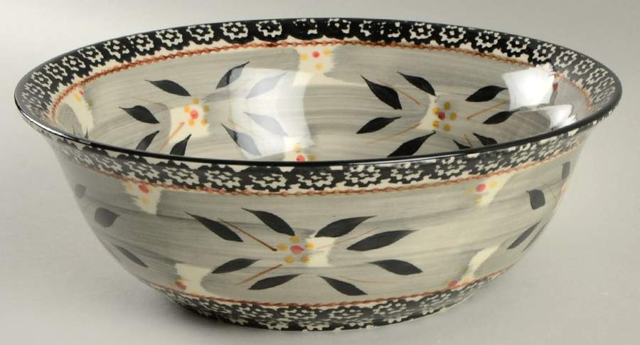 Old World Black 9" Round Serving Bowl by Temp-Tations-1