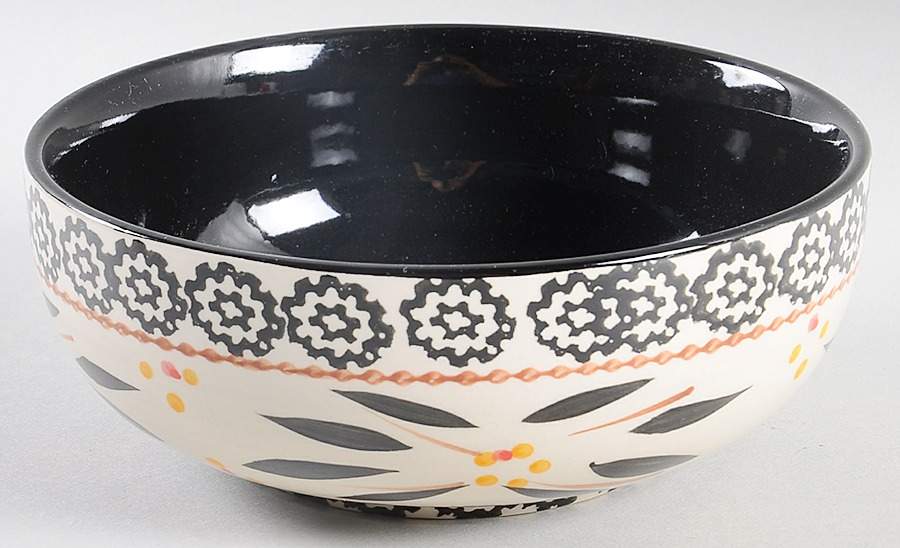 Old World Black Soup/Cereal Bowl by Temp-Tations-1