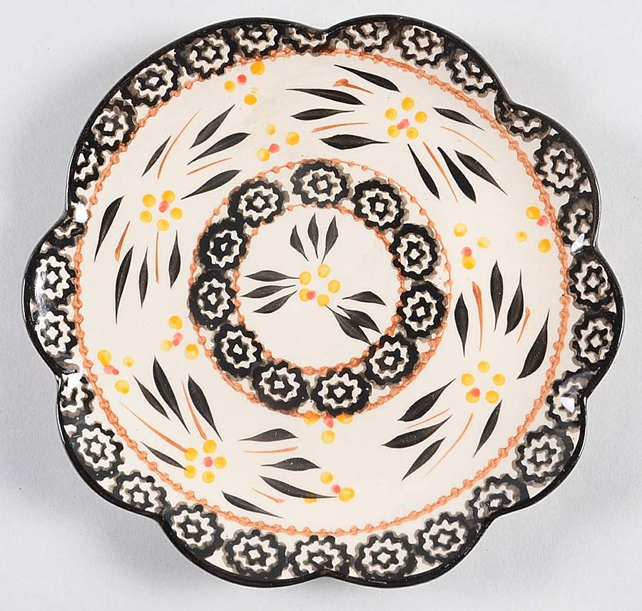 Old World Black Dessert/Pie Plate by Temp-Tations-1