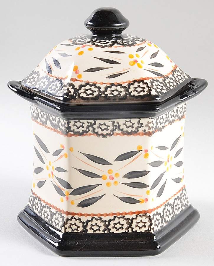 Old World Black Small Canister & Lid by Temp-Tations-1